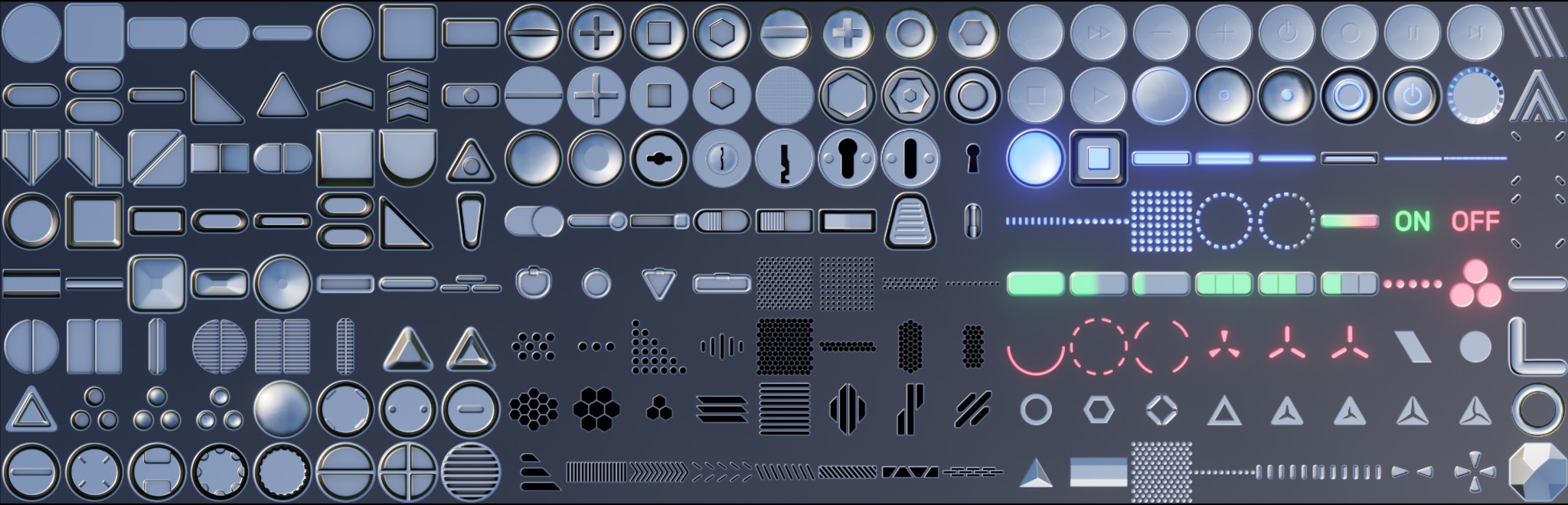 [200] Hard Surface Detailing Decal Pack (Decal Machine 2.1 Ready