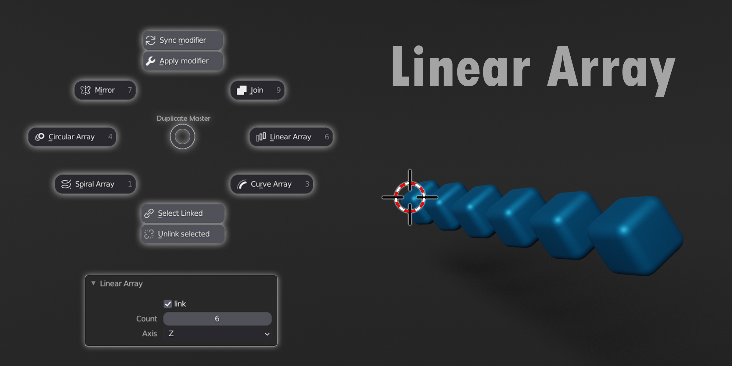 Duplicate Master 2.01 : Circular, Linear array and Mirror Tool ...