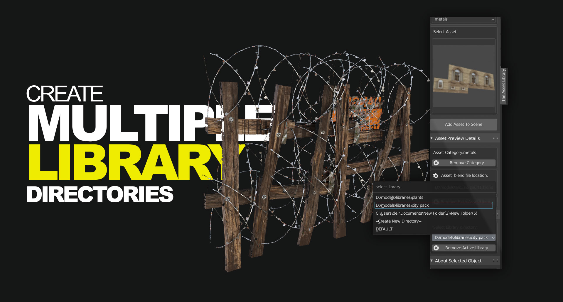 The asset library 3 Blender Market