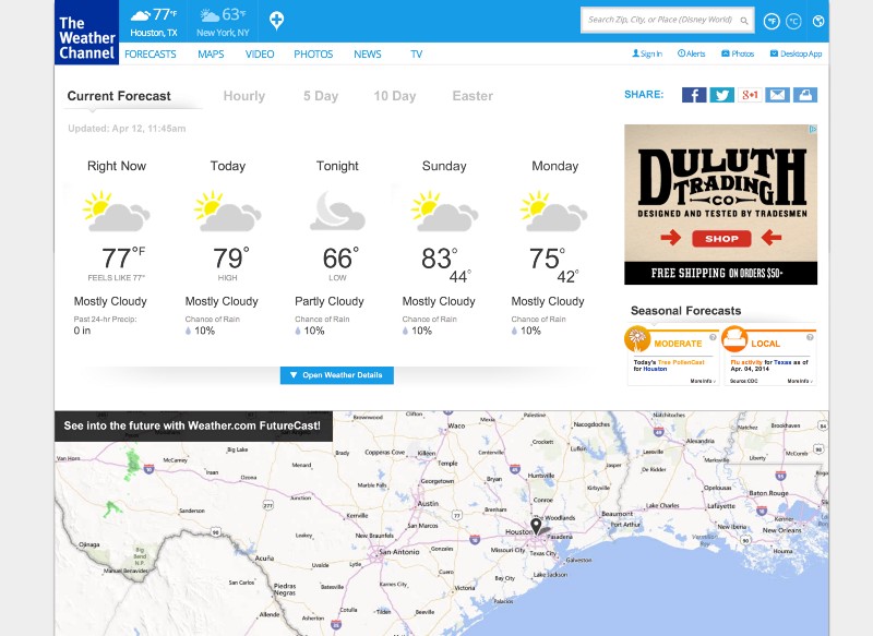 weather.com detail page corrected