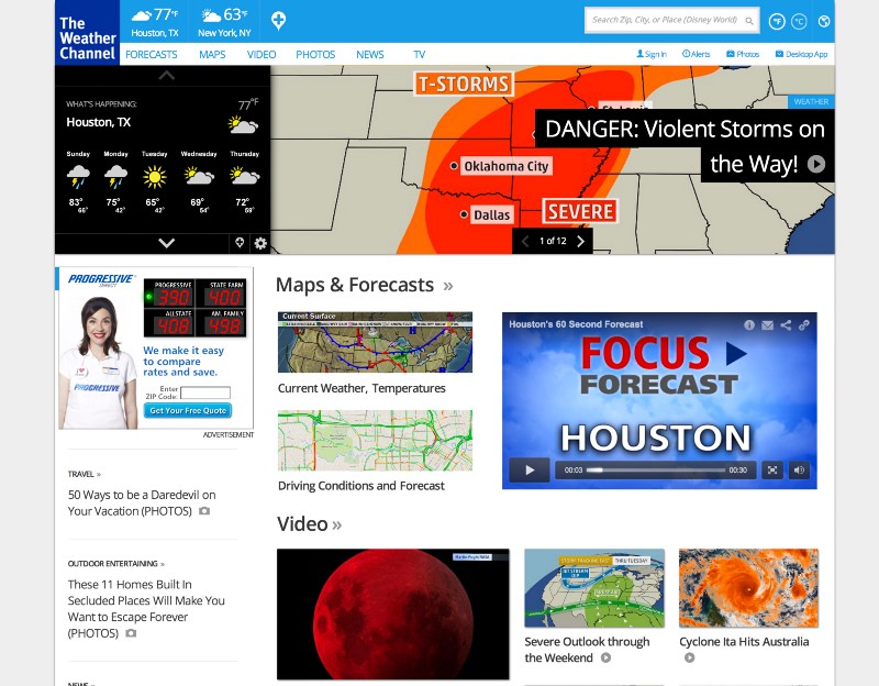 weather.com better ux