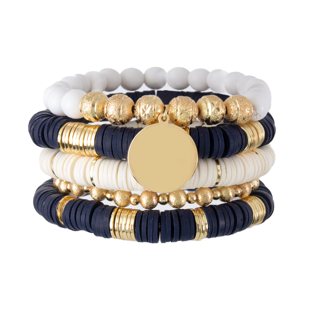 Monogrammed Nantucket Bracelet Stack Set of 5 Bracelets