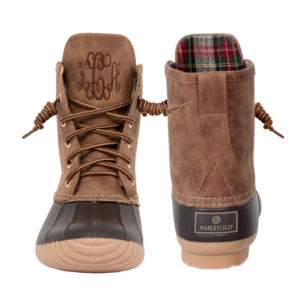Monogrammed Duck Boots