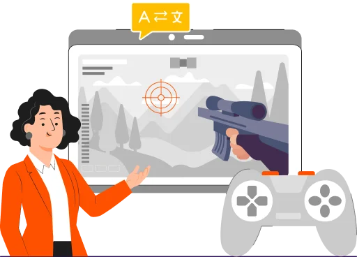 Shooter game translation services for PC and console