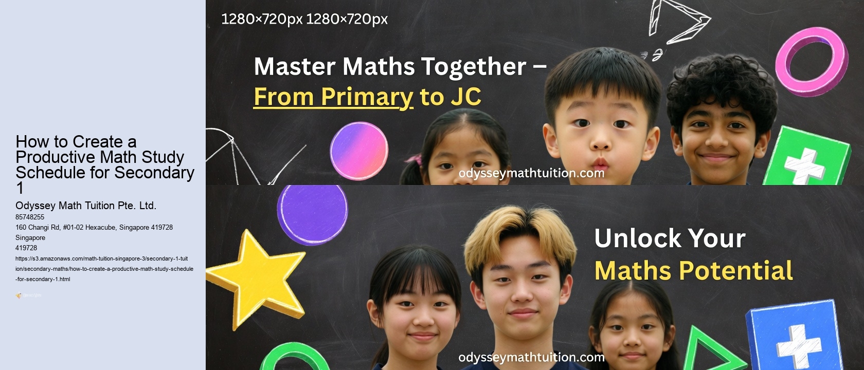 How to Create a Productive Math Study Schedule for Secondary 1
