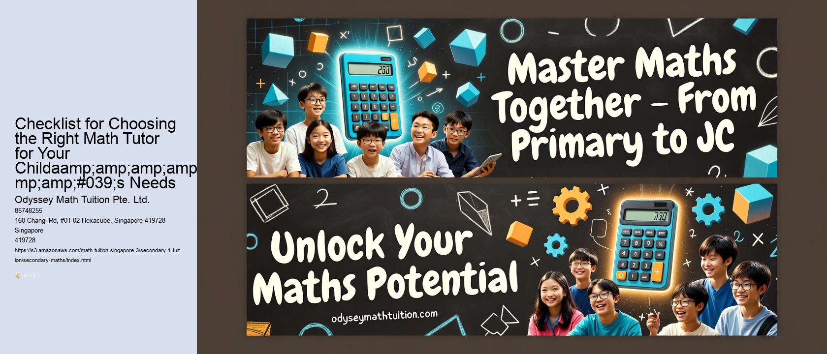 Checklist for Choosing the Right Math Tutor for Your Childaamp;amp;amp;amp;amp;amp;#039;s Needs