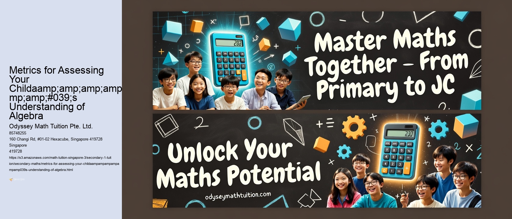 Metrics for Assessing Your Childaamp;amp;amp;amp;amp;amp;#039;s Understanding of Algebra