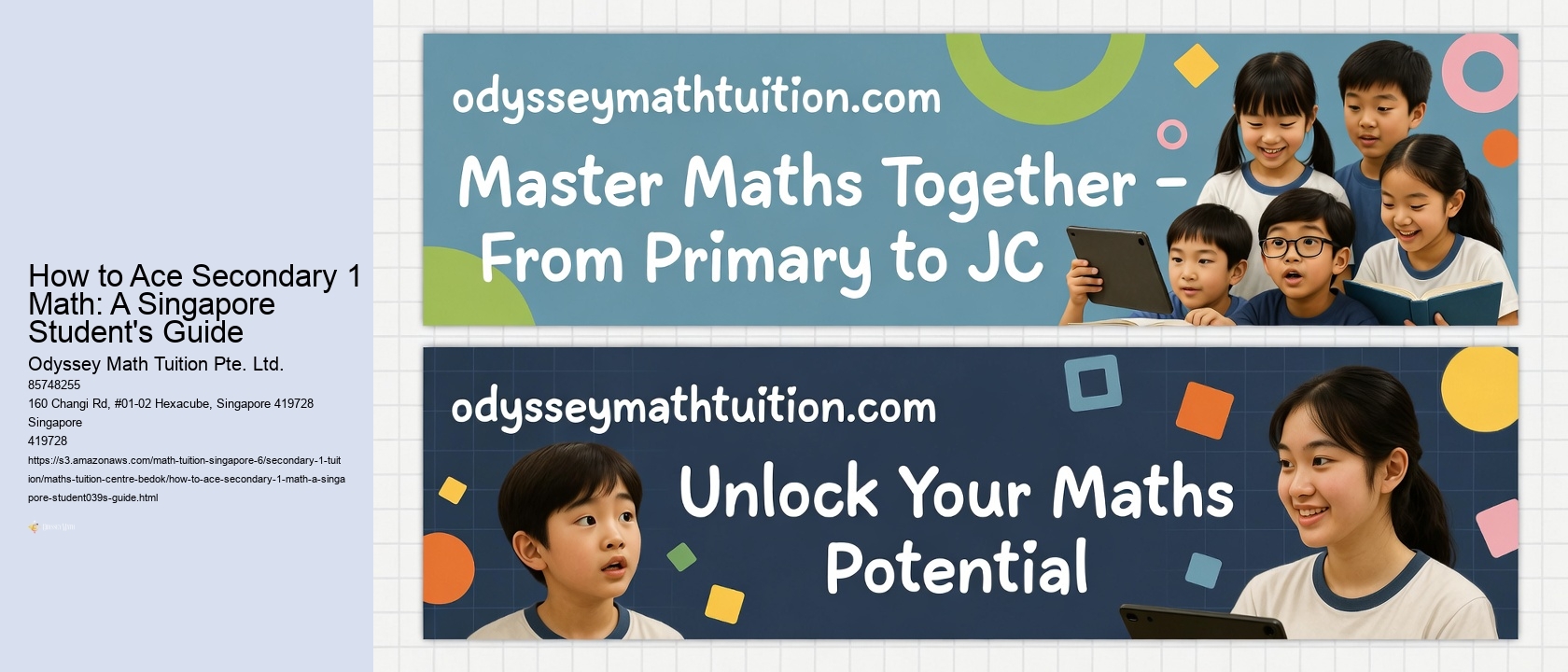 How to Ace Secondary 1 Math: A Singapore Student's Guide