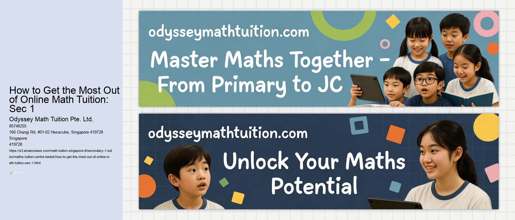 How to Get the Most Out of Online Math Tuition: Sec 1