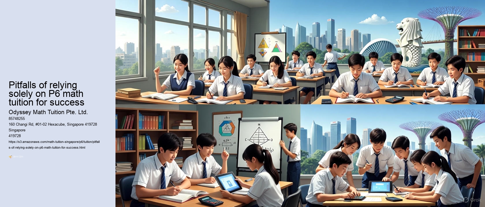 Pitfalls of relying solely on P6 math tuition for success