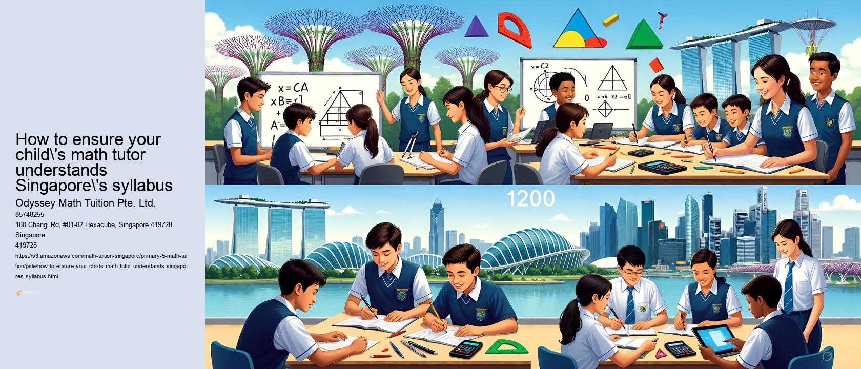 How to ensure your child's math tutor understands Singapore's syllabus