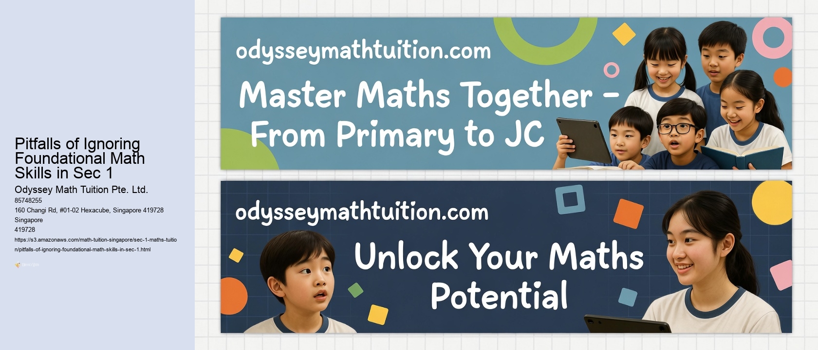 Pitfalls of Ignoring Foundational Math Skills in Sec 1