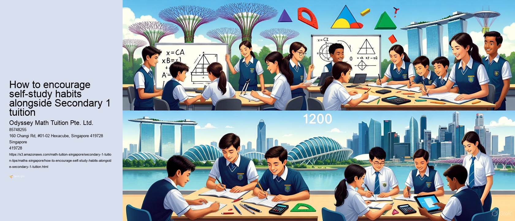 How to encourage self-study habits alongside Secondary 1 tuition