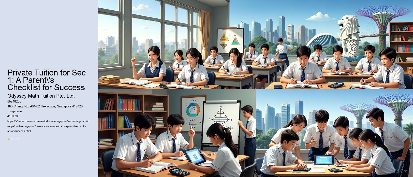 Private Tuition for Sec 1: A Parent's Checklist for Success