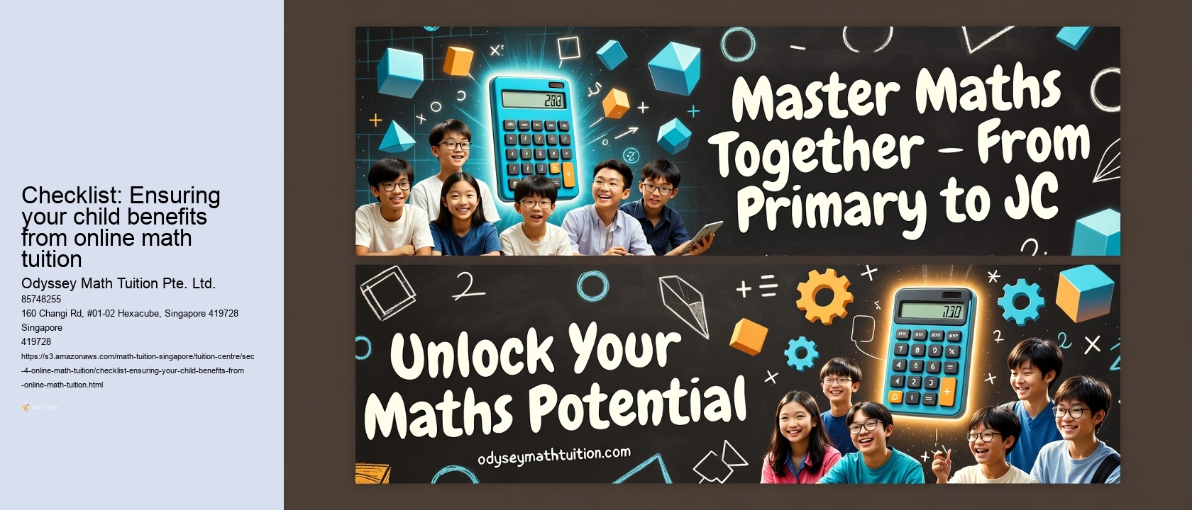 Checklist: Ensuring your child benefits from online math tuition