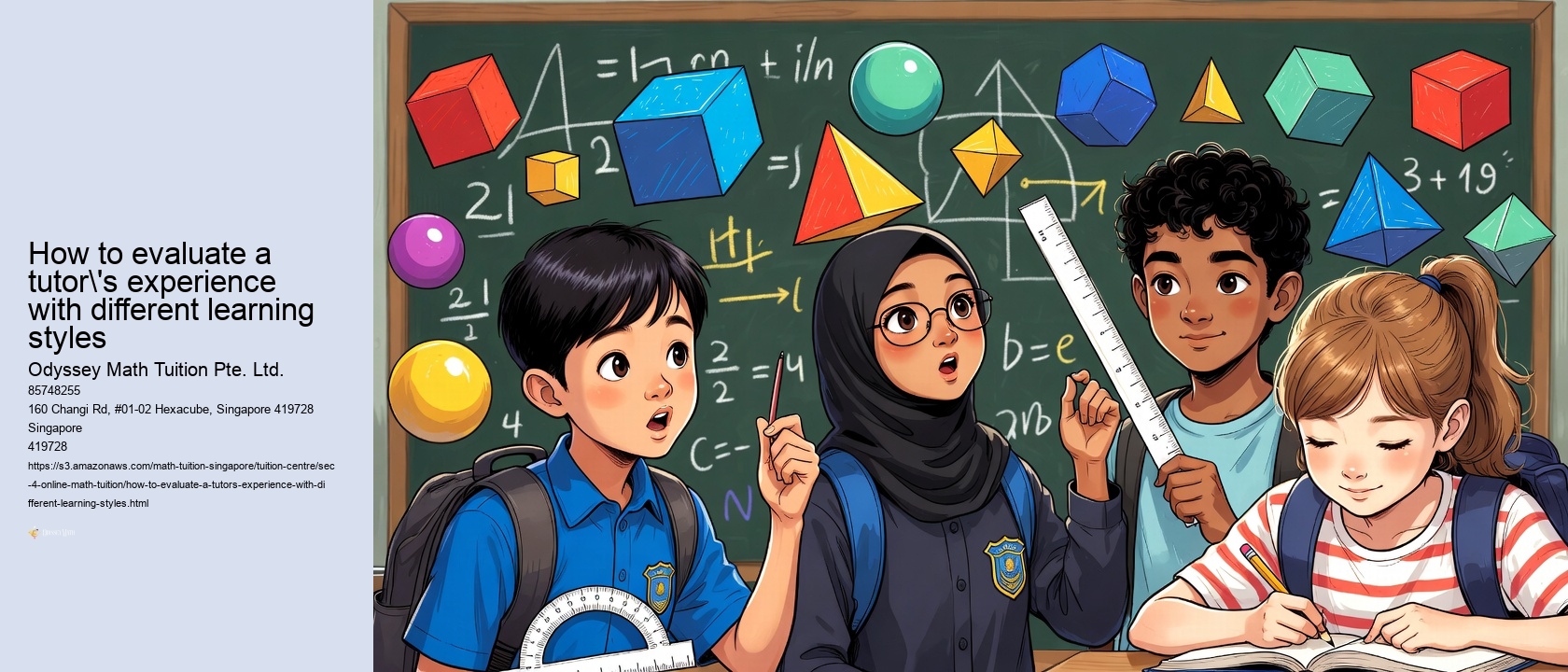 How to evaluate a tutor's experience with different learning styles