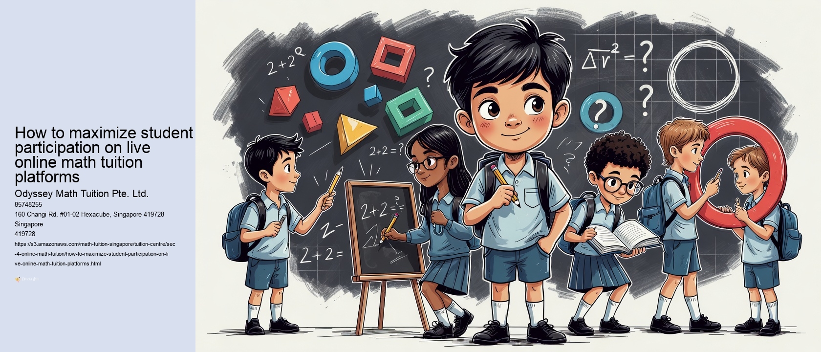 How to maximize student participation on live online math tuition platforms