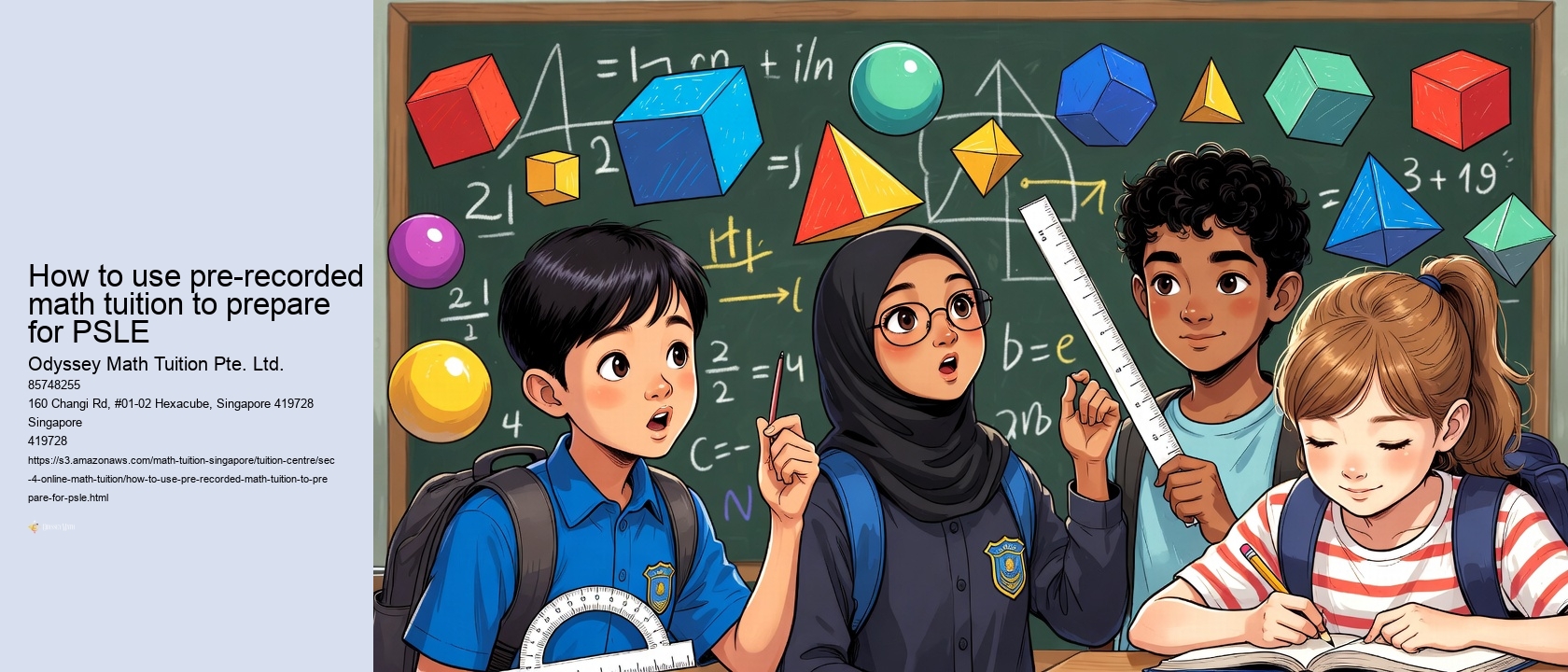 How to use pre-recorded math tuition to prepare for PSLE