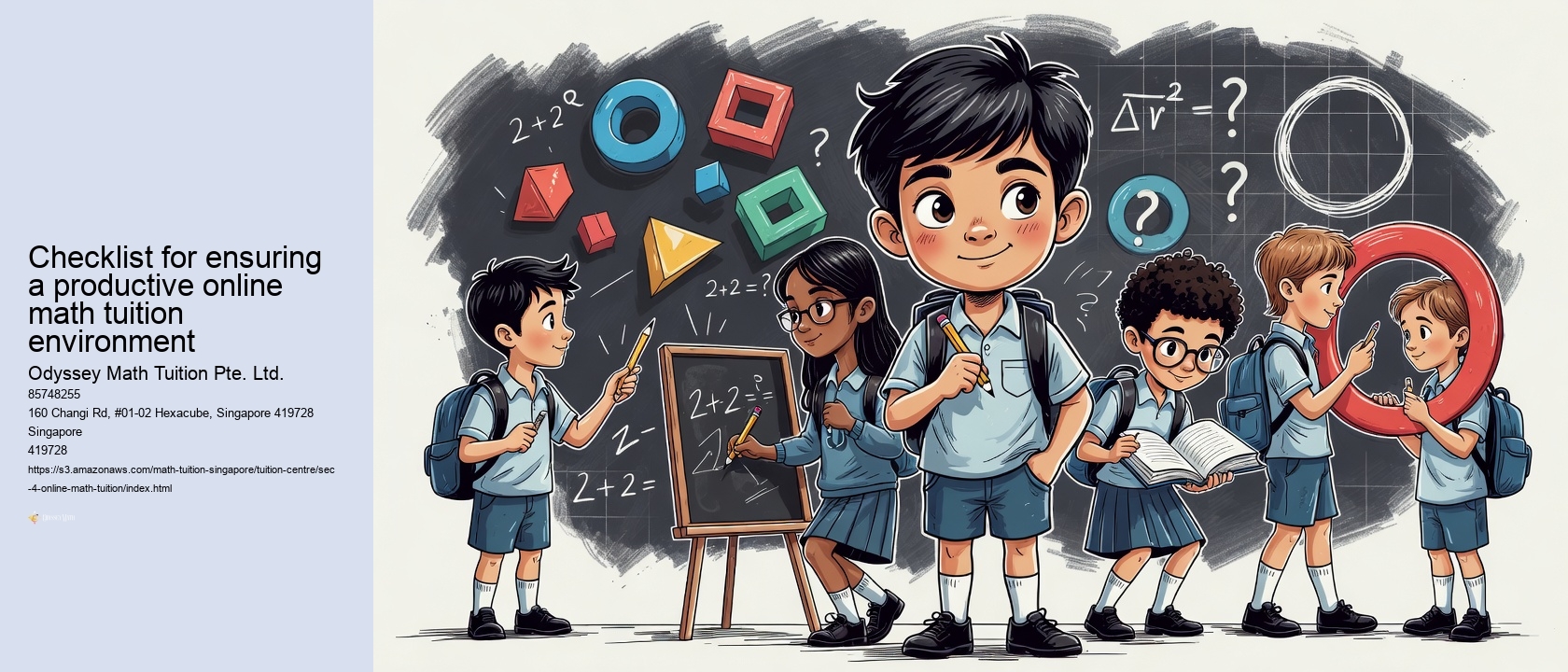 Checklist for ensuring a productive online math tuition environment
