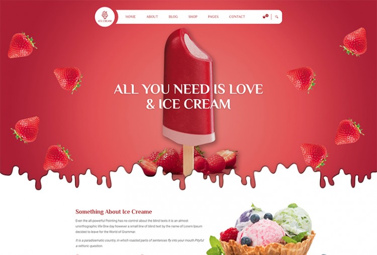 ICE CREAM SHOP HTML TEMPLATE