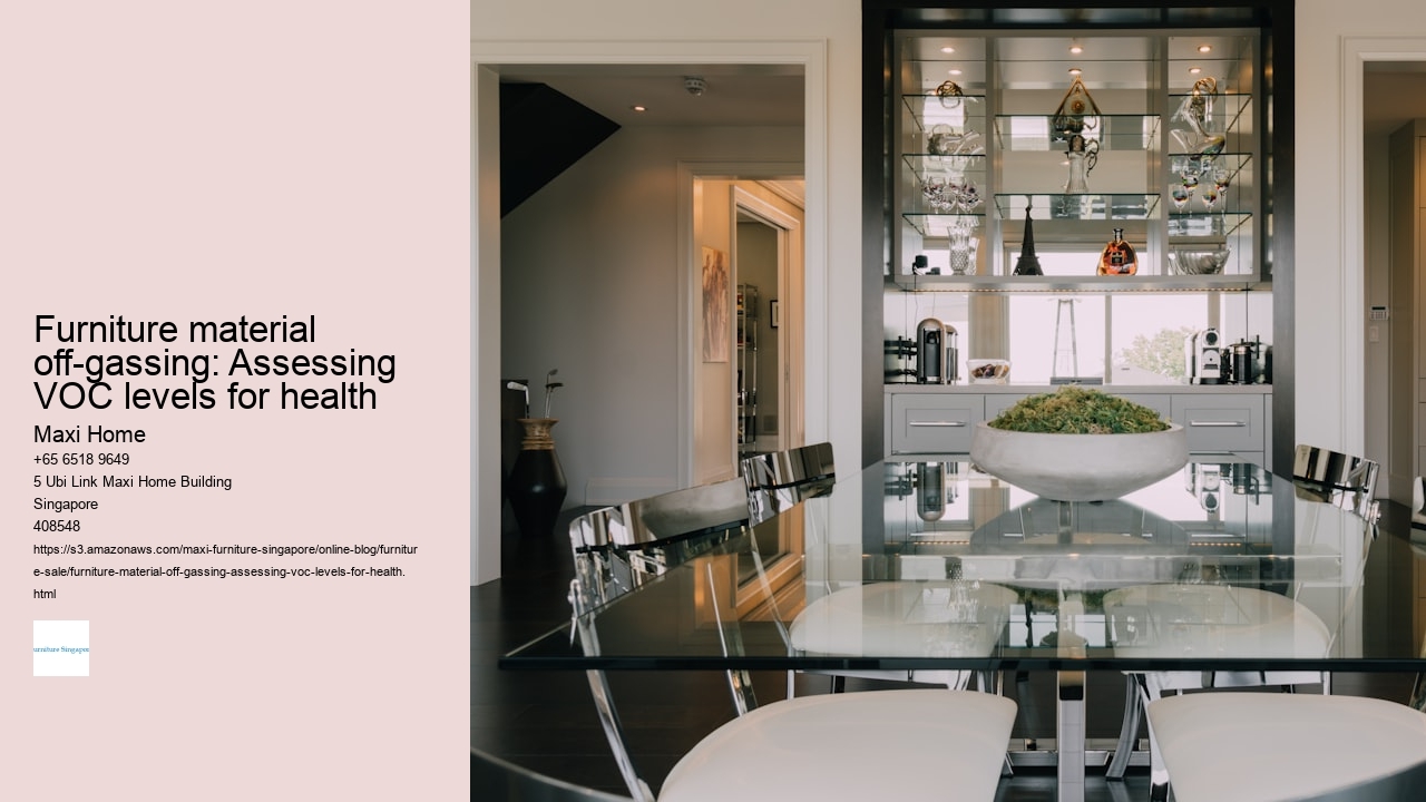 Furniture material off-gassing: Assessing VOC levels for health