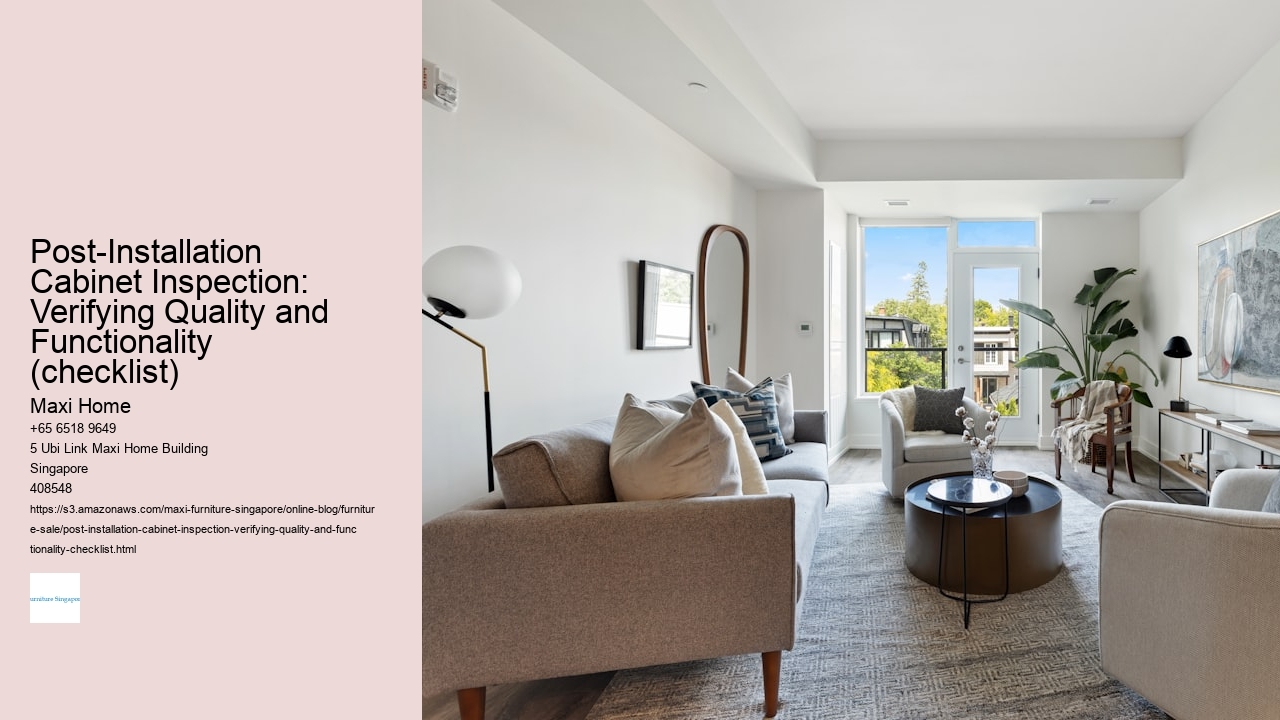 Post-Installation Cabinet Inspection: Verifying Quality and Functionality (checklist)