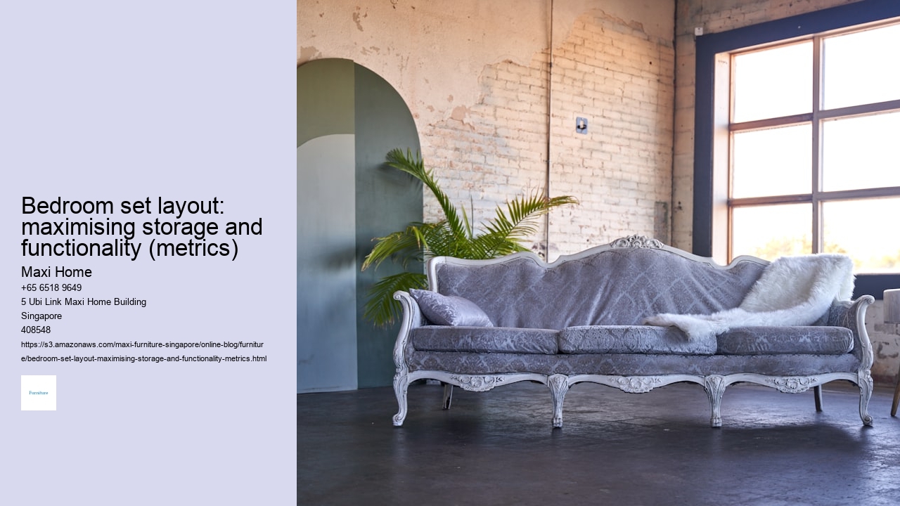 Bedroom set layout: maximising storage and functionality (metrics)