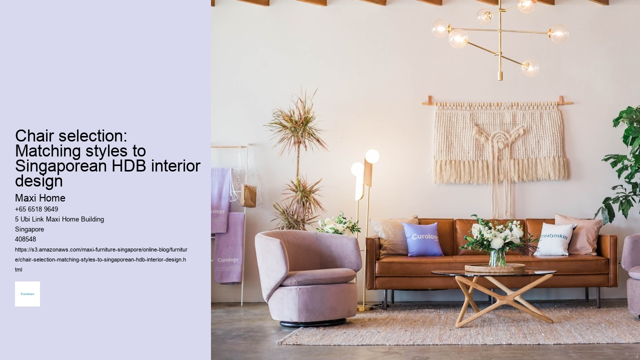 Chair selection: Matching styles to Singaporean HDB interior design