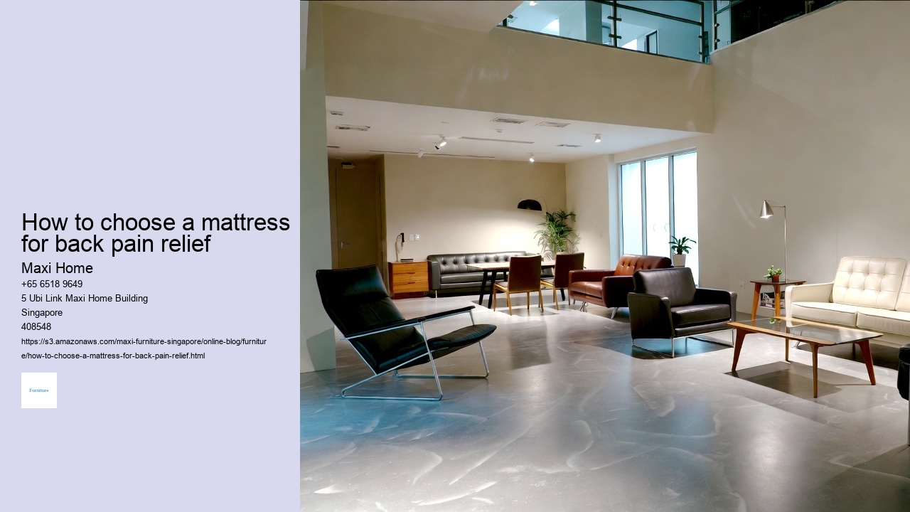 How to choose a mattress for back pain relief