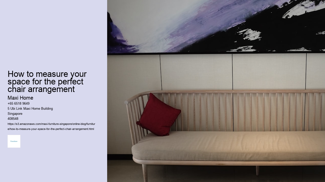 How to measure your space for the perfect chair arrangement