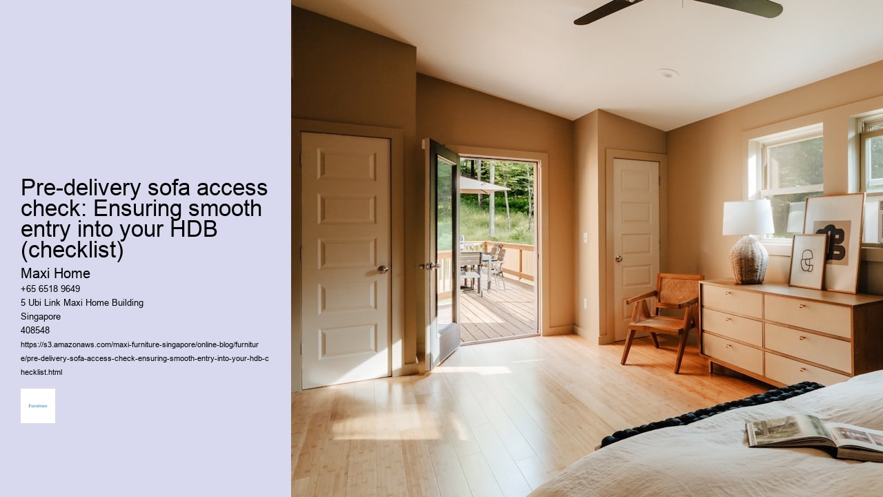 Pre-delivery sofa access check: Ensuring smooth entry into your HDB (checklist)