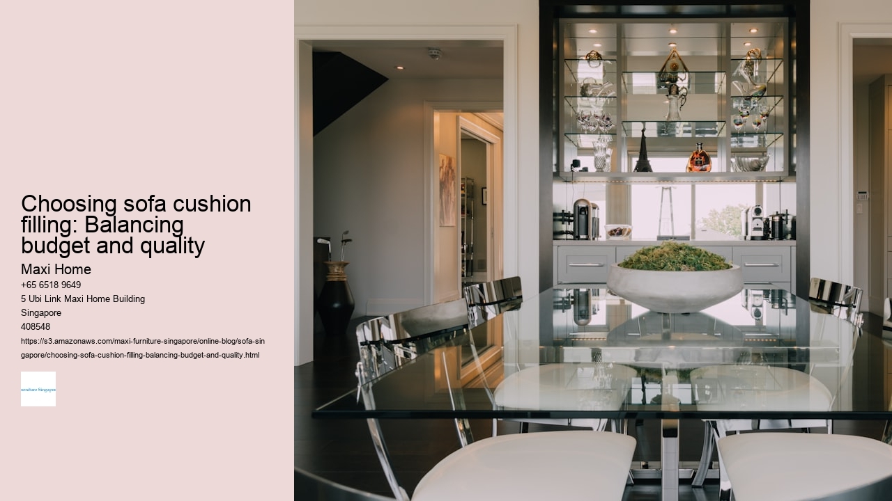 Choosing sofa cushion filling: Balancing budget and quality