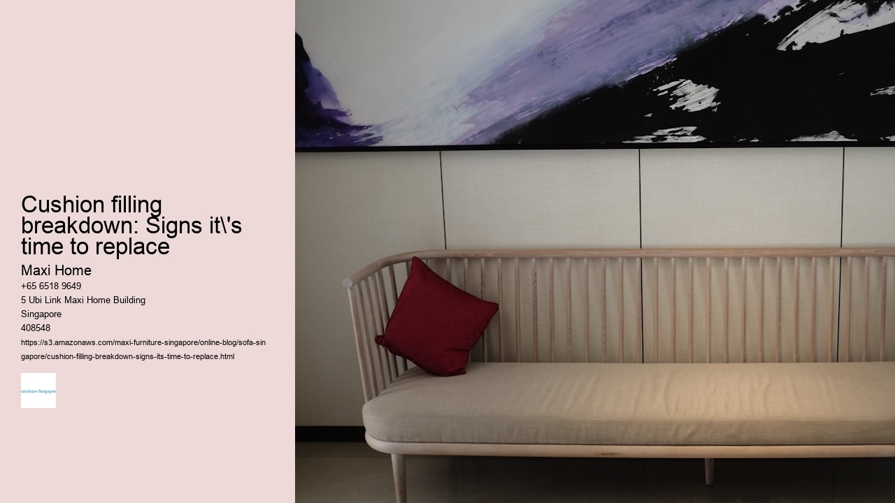 Cushion filling breakdown: Signs it's time to replace
