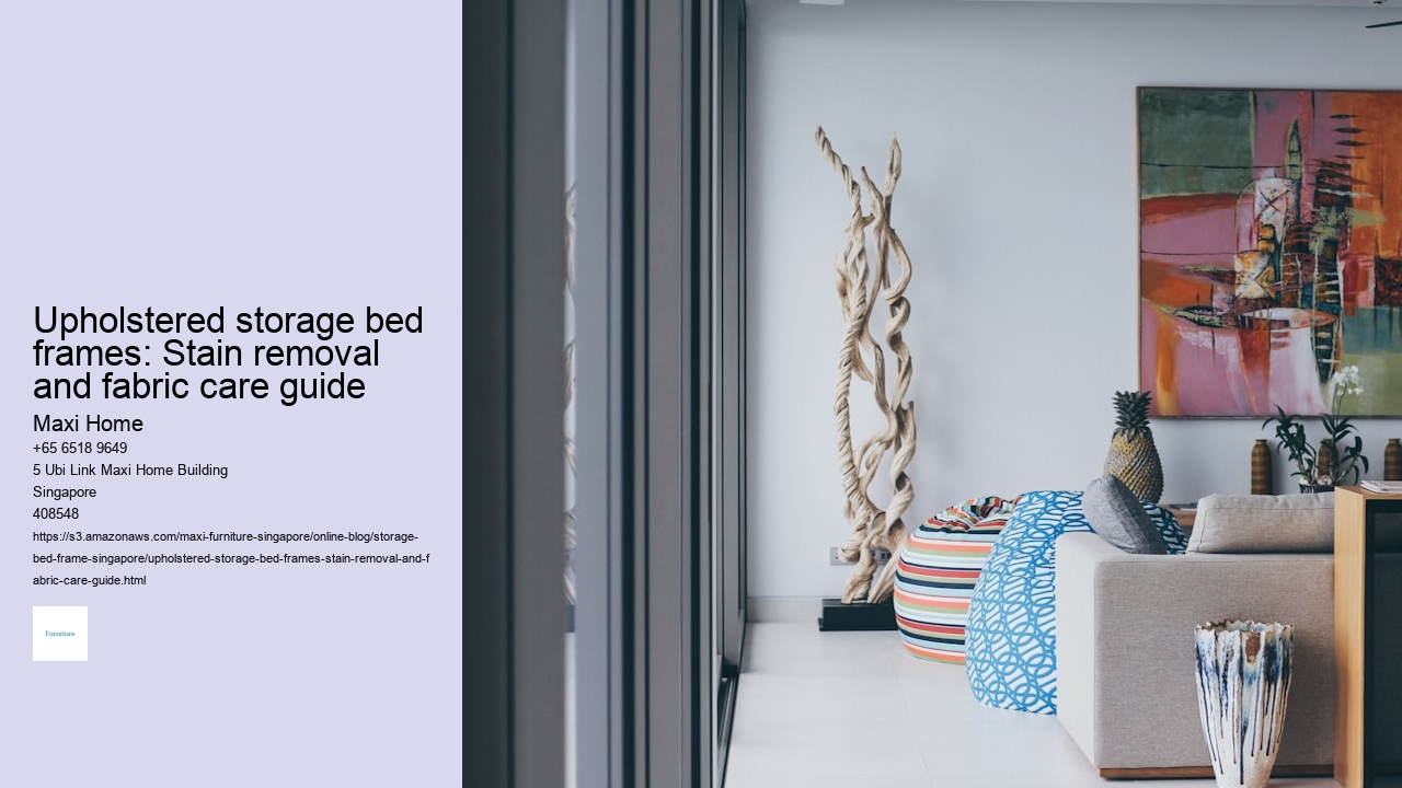 Upholstered storage bed frames: Stain removal and fabric care guide