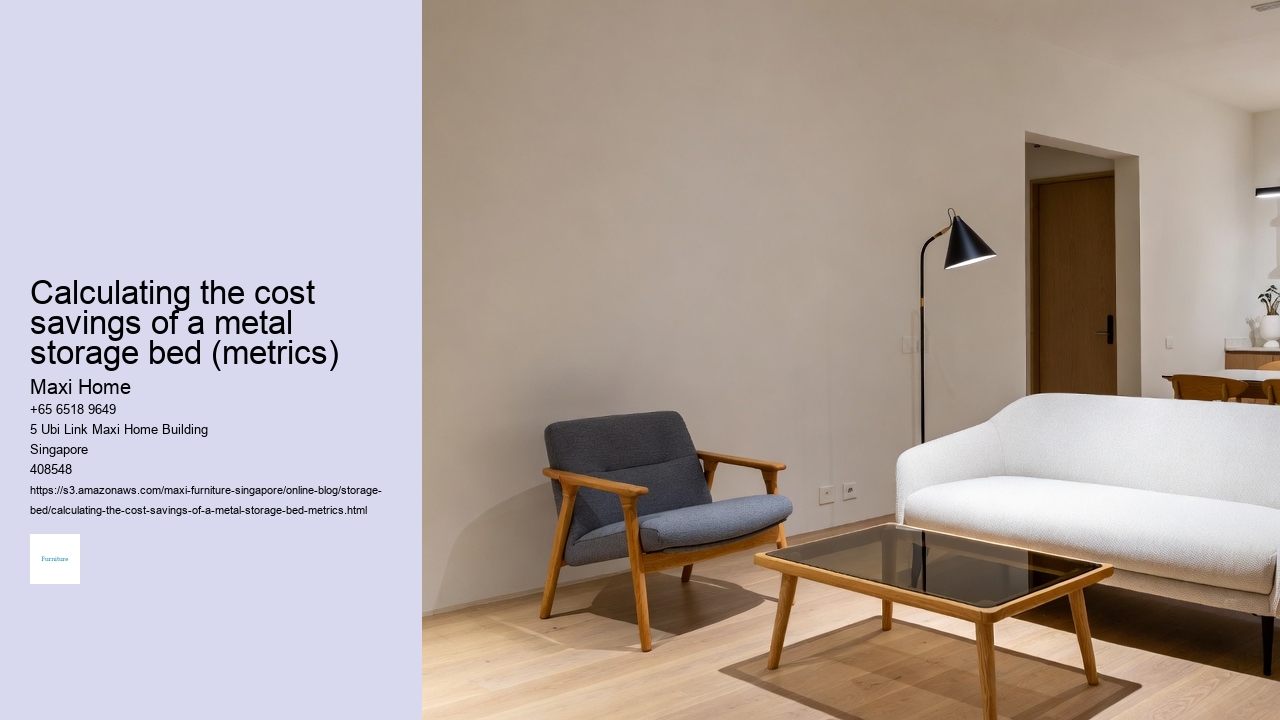 Calculating the cost savings of a metal storage bed (metrics)