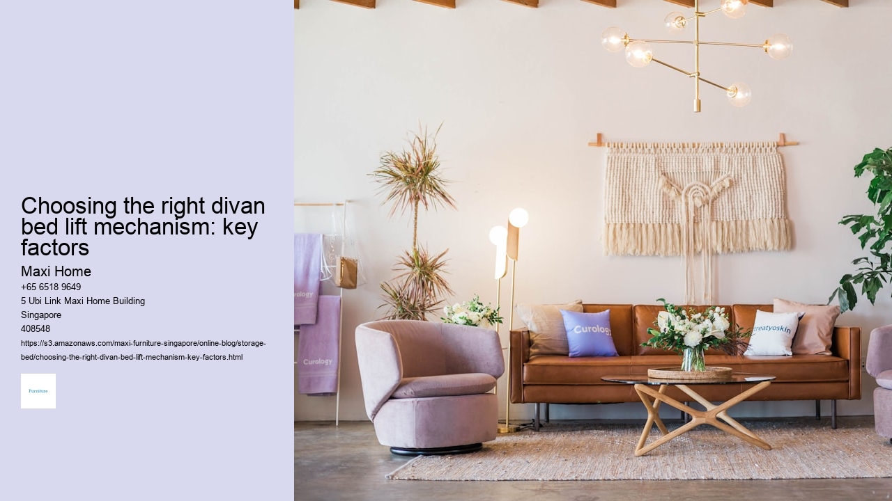 Choosing the right divan bed lift mechanism: key factors