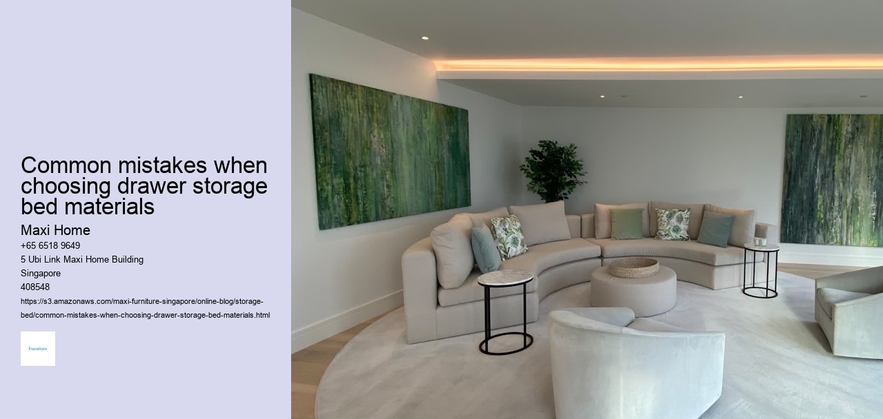 Common mistakes when choosing drawer storage bed materials