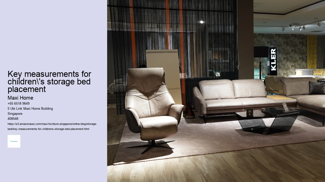 Key measurements for children's storage bed placement Maxi Home Key measurements for children's storage bed placement