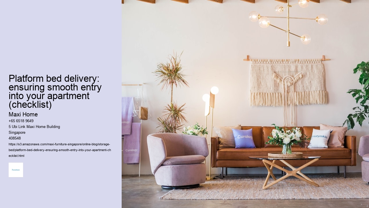 Platform bed delivery: ensuring smooth entry into your apartment (checklist)