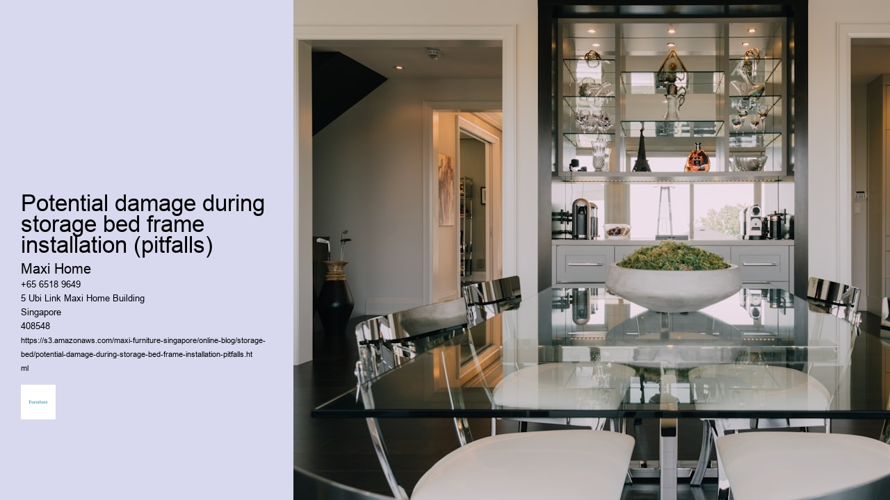 Potential damage during storage bed frame installation (pitfalls)