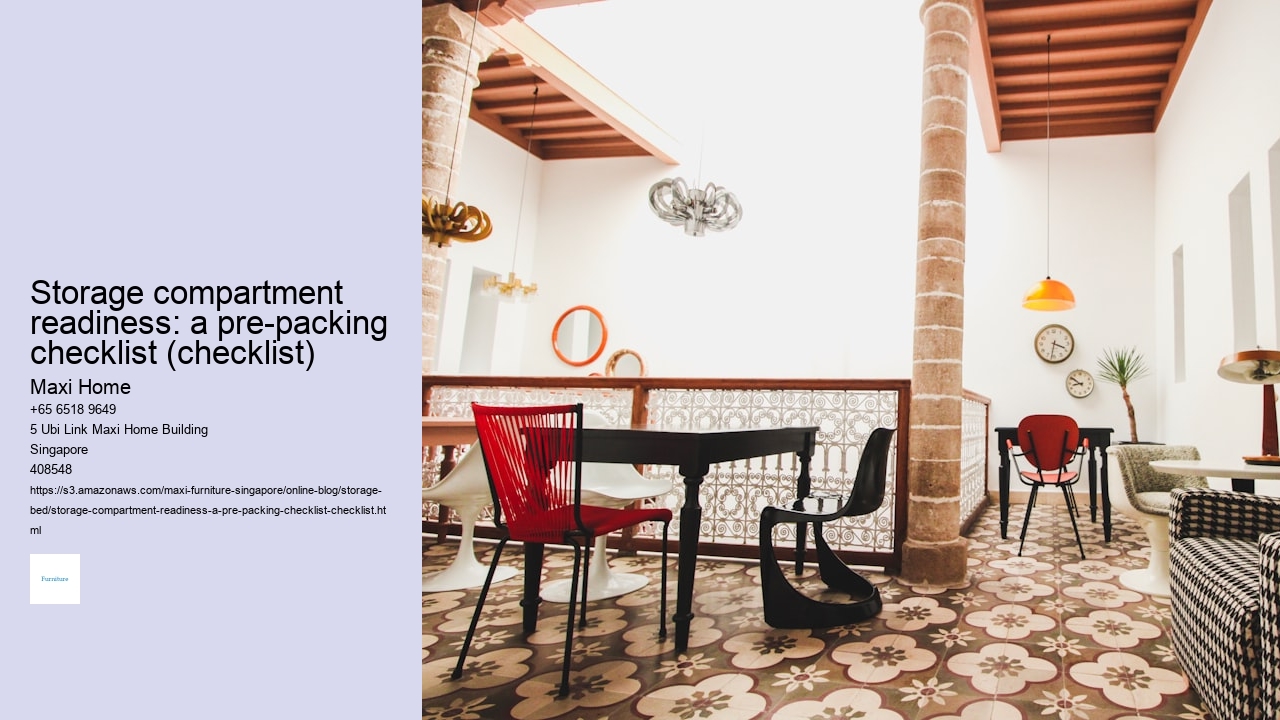 Storage compartment readiness: a pre-packing checklist (checklist) Maxi Home Storage compartment readiness: a pre-packing checklist (checklist)