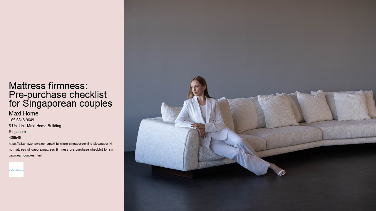 Mattress firmness: Pre-purchase checklist for Singaporean couples