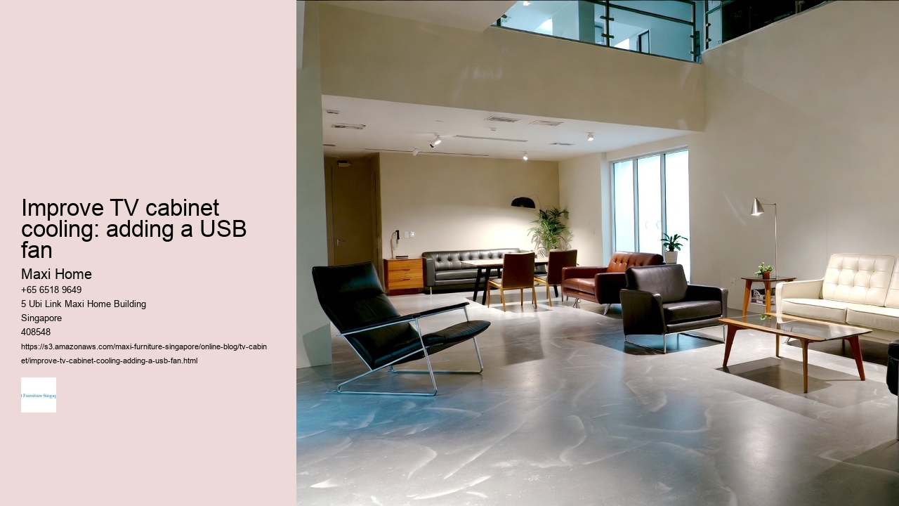 Improve TV cabinet cooling: adding a USB fan Maxi Home Improve TV cabinet cooling: adding a USB fan