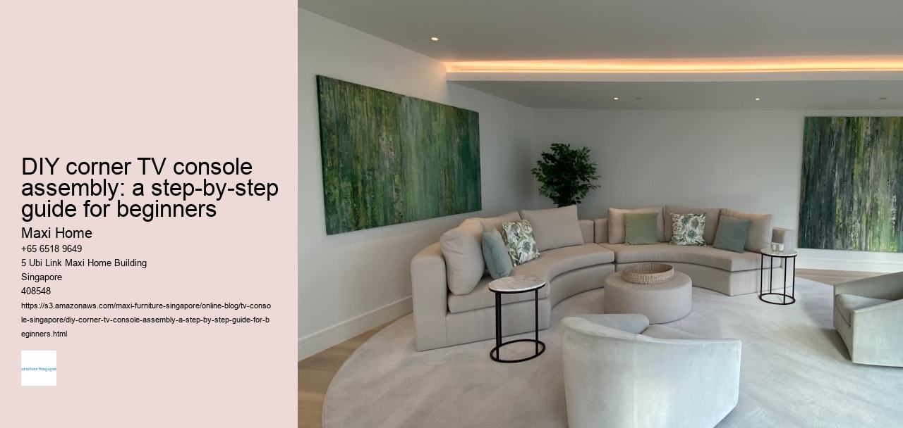 DIY corner TV console assembly: a step-by-step guide for beginners