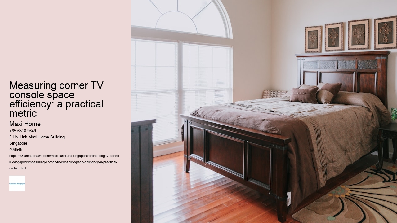 Measuring corner TV console space efficiency: a practical metric