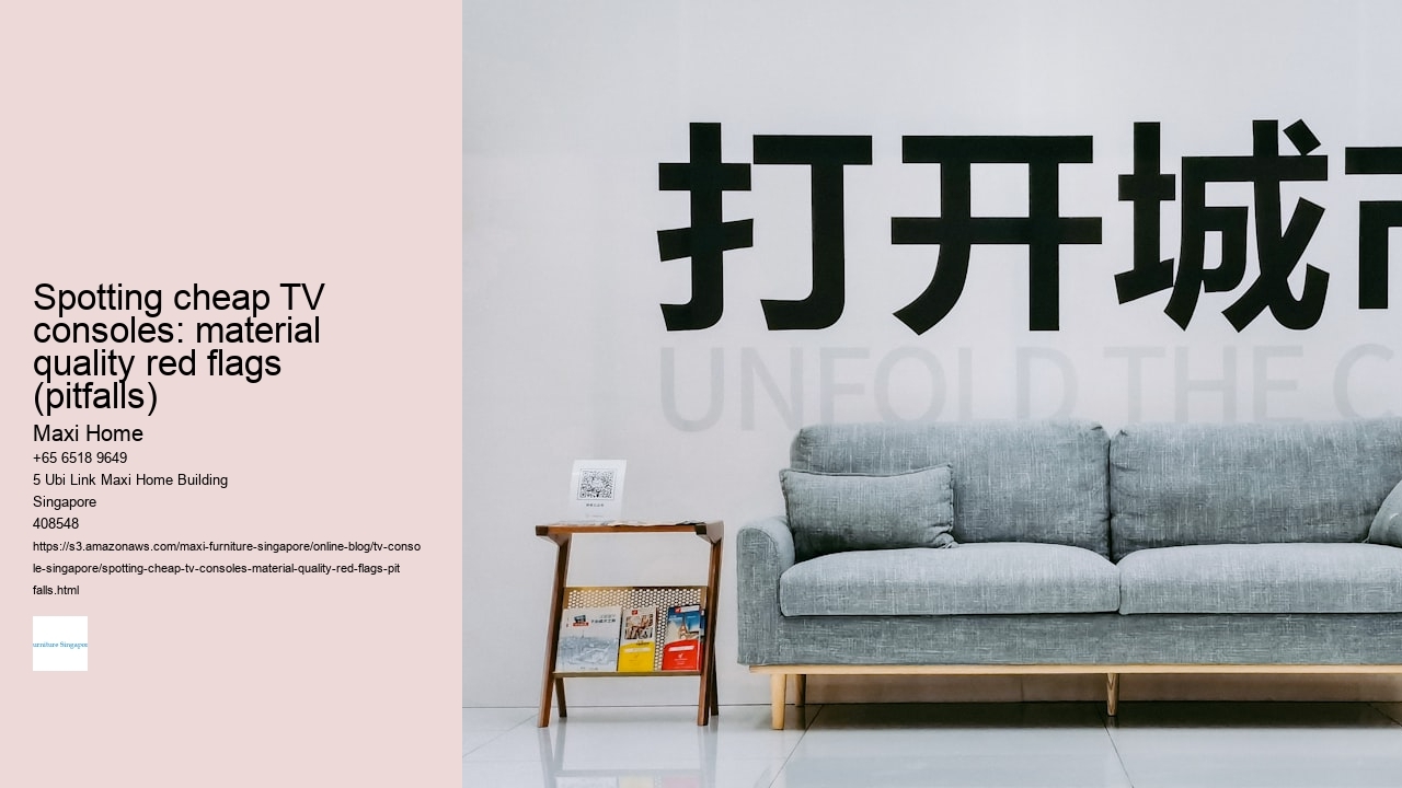 Spotting cheap TV consoles: material quality red flags (pitfalls)