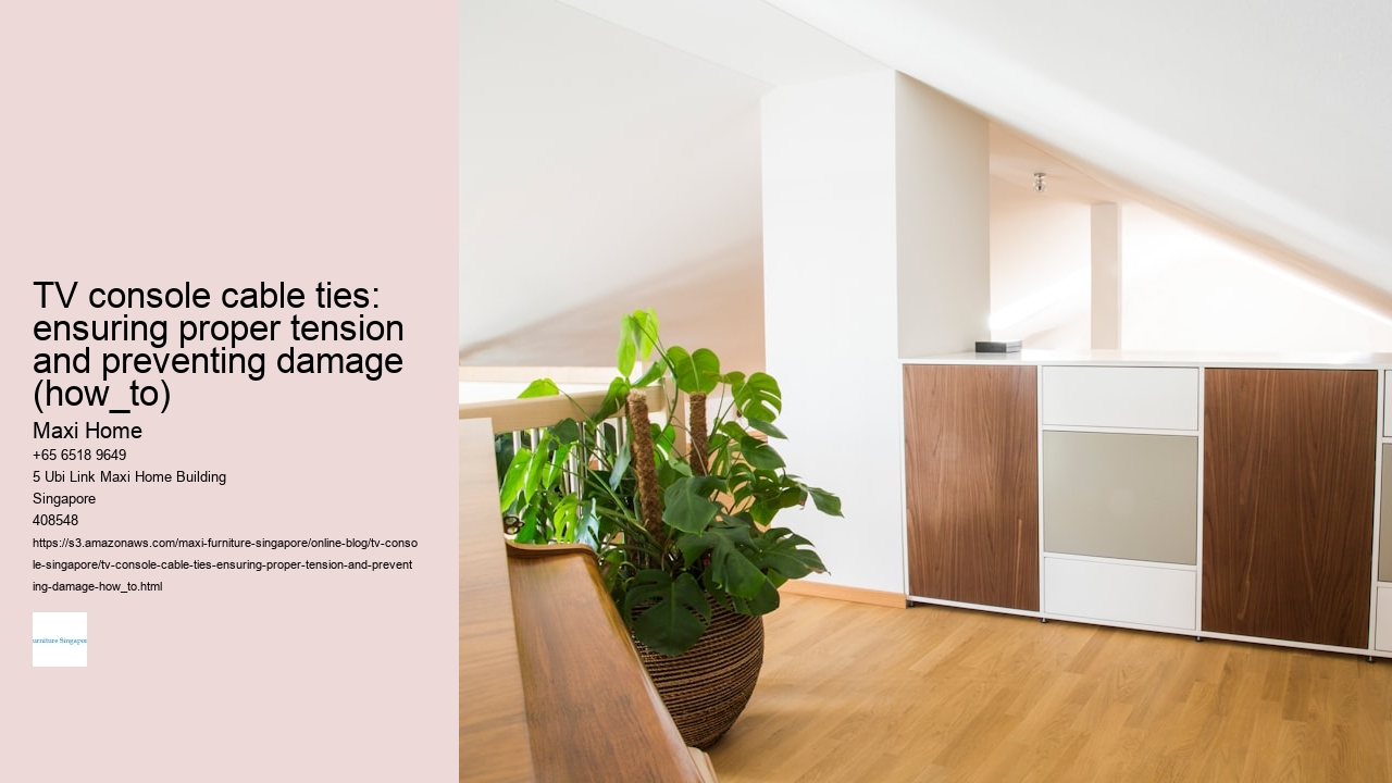 TV console cable ties: ensuring proper tension and preventing damage (how_to)