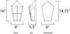 Maxim Revere Ee Outdoor Wall Mount Model: 85336CDFTBK Line Drawing