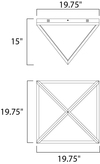 ET2 Pyramid Flush Mount Model: E20812-PC Line Drawing