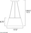 ET2 Quantum LED Multi Light Pendant Model: E20906-BK Line Drawing